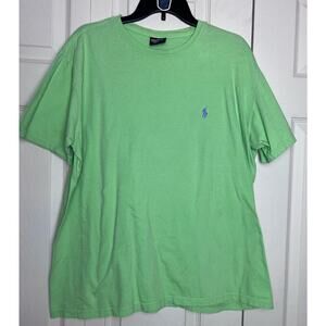 Polo by Ralph Lauren Short Sleeve Crew Neck T-Shirt Vintage Style Size L Green